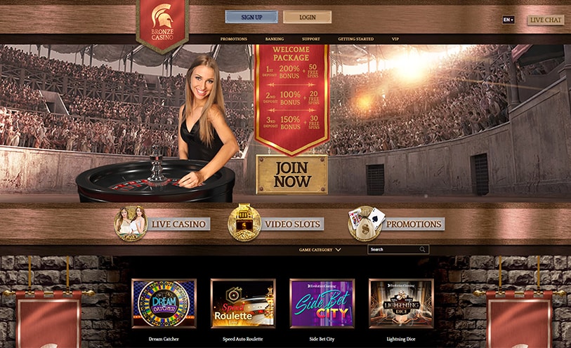 Bronze casino no deposit free spins bonus