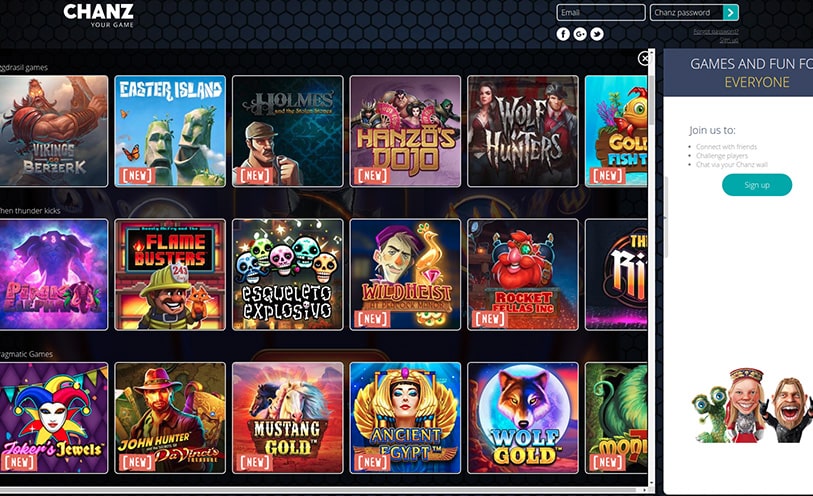 Chanz casino app play